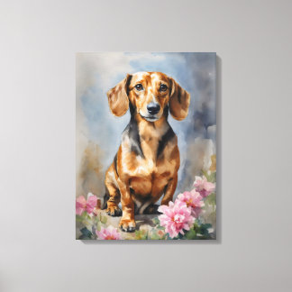 Dachshund Artsy Canvas Print
