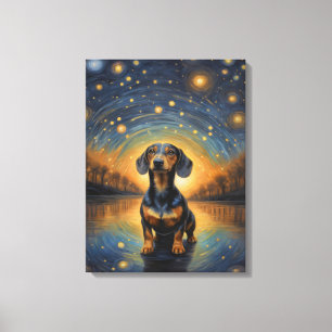 Dachshund Artsy Canvas Print