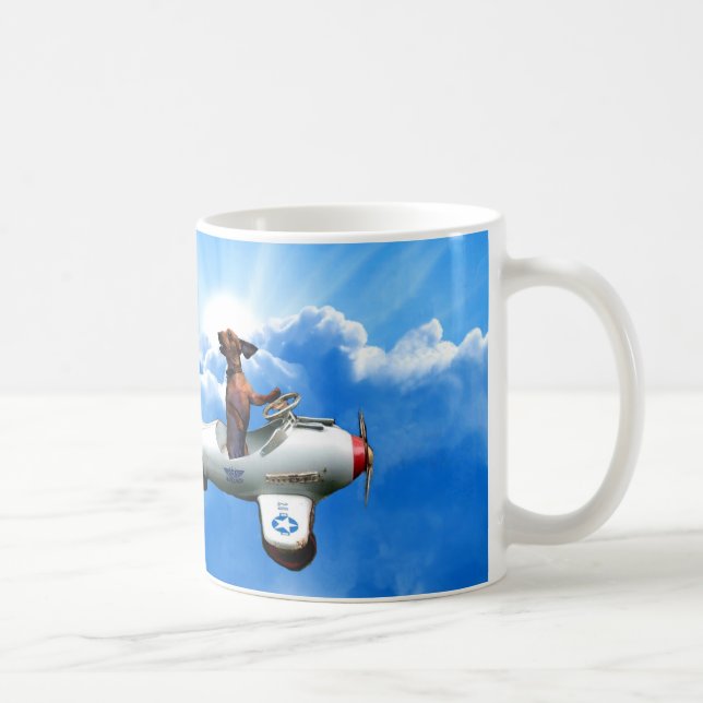 "Dachshund Aviator" Designed by Zermeno Coffee Mug (Right)