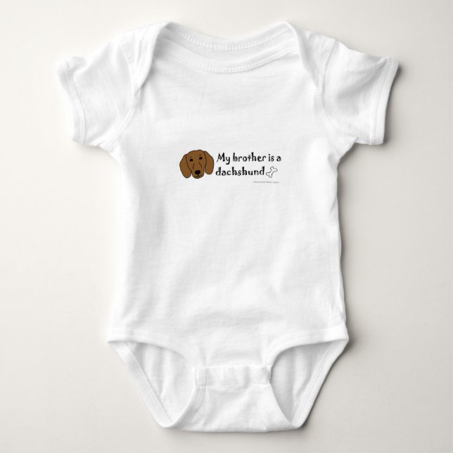 dachshund baby bodysuit (Front)