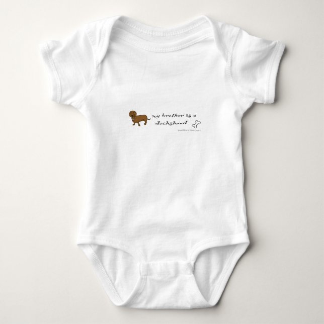 dachshund baby bodysuit (Front)