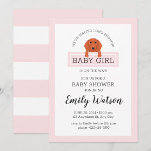 Dachshund Baby Shower Invitation