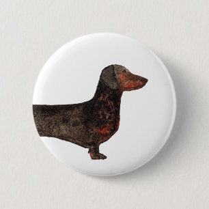 Dachshund badge 2 inch round button