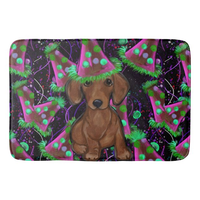 Dachshund            bath mat (Front)