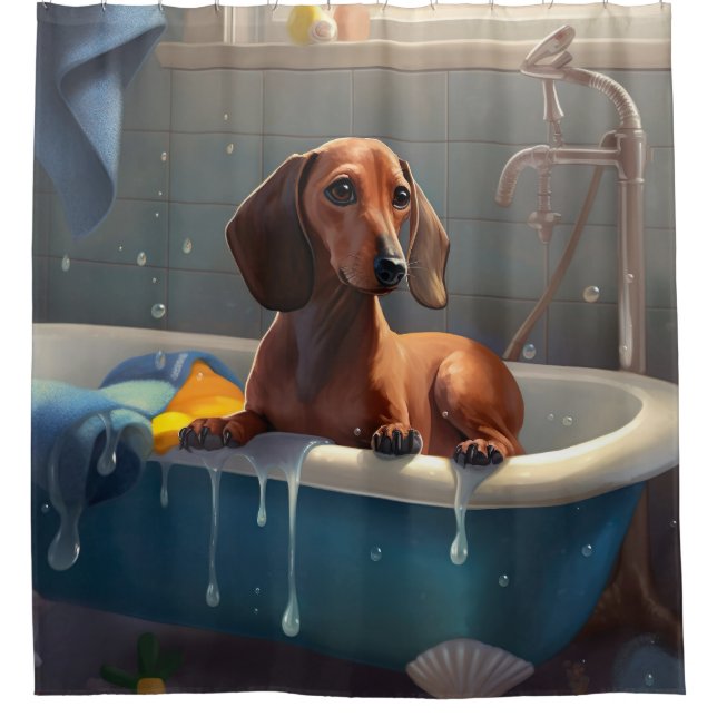 Dachshund Bathtime Fun  (Front)