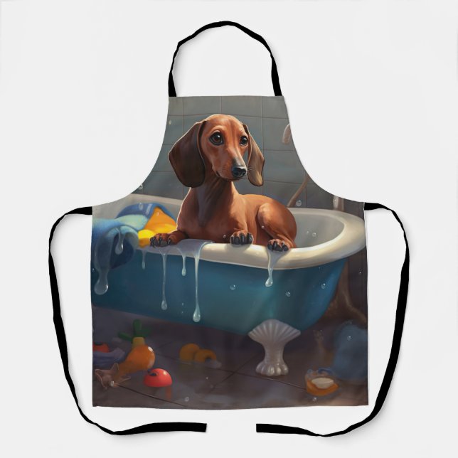 Dachshund Bathtime Fun  Apron (Front)