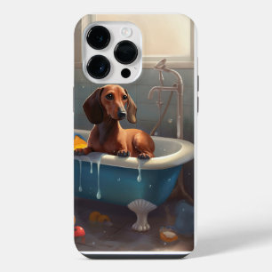Dachshund Bathtime Fun  iPhone 14 Pro Max Case