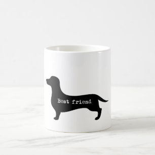 Dachshund best friend silhouette mug