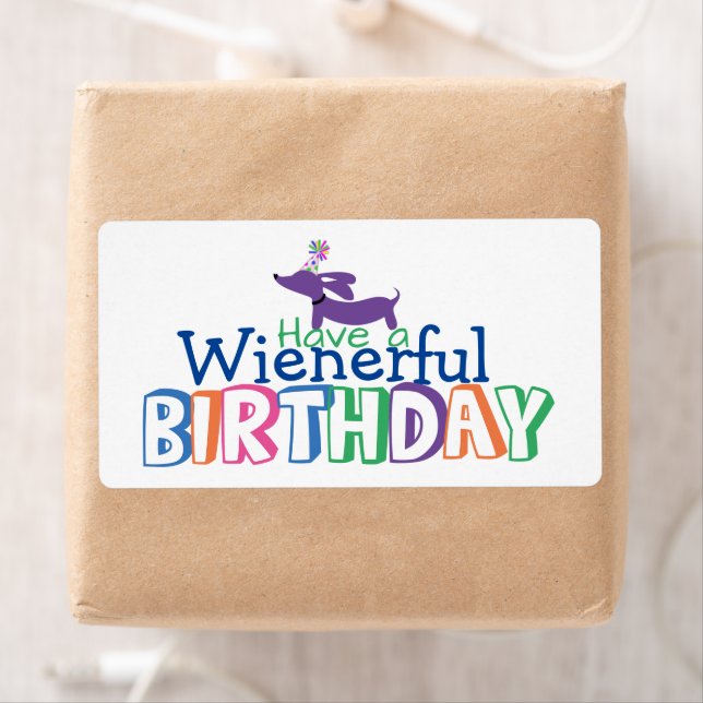Dachshund Birthday Gift Tags Wienerful Birthday   (Insitu)