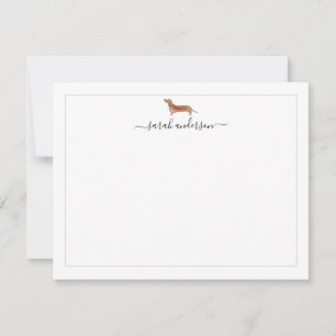 Dachshund Border Personalized Card