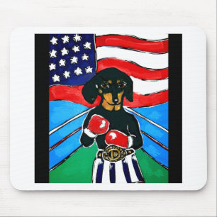 Dachshund Boxer Mouse Pad