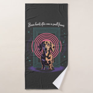 Dachshund Brave Hearts Often Come In Small Frames Bath Towel