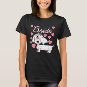 Dachshund Bride Wedding Dog Bridal Shower T-Shirt