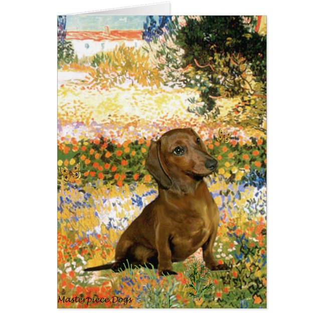 Dachshund (brown1) - Garden Fiorito (Front)