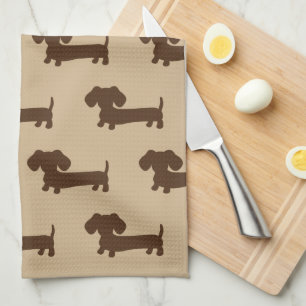 Dachshund Brown and Tan Kitchen Dish Towell Towel