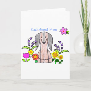 Dachshund Brown Mom Card