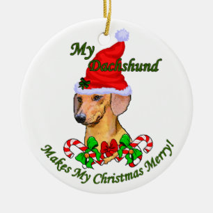 Dachshund Cadeaux de Noël Ornement