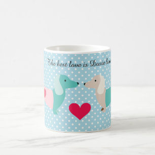 Dachshund Café Mug Doxie Valentine
