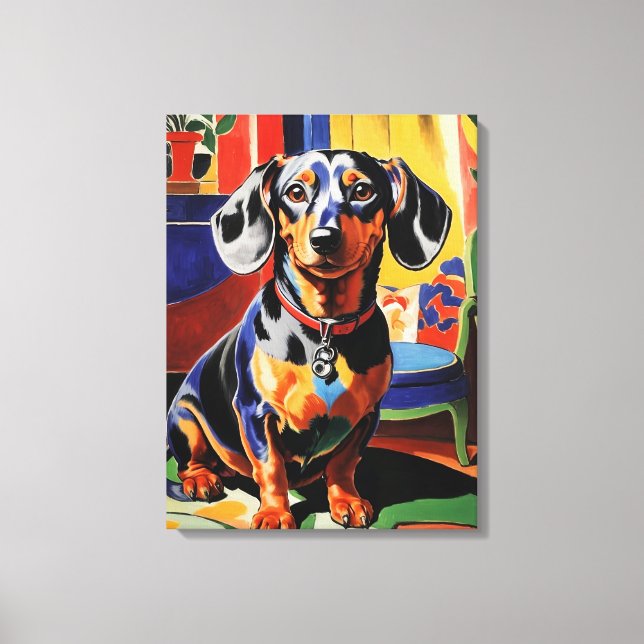 Dachshund Canvas Print (Front)