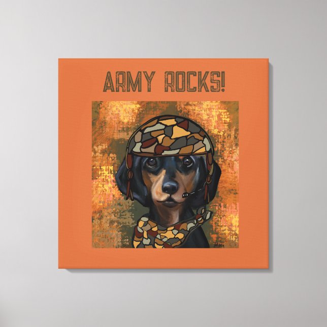 DACHSHUND CANVAS PRINT (Front)