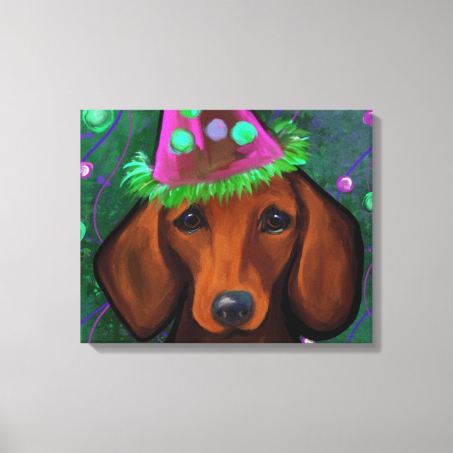 DACHSHUND CANVAS PRINT (Front)