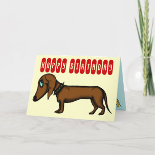 Dachshund carte d'anniversaire drôle