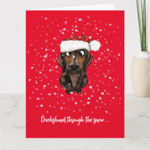 Dachshund, Carte de Noël pour chien de saucisse