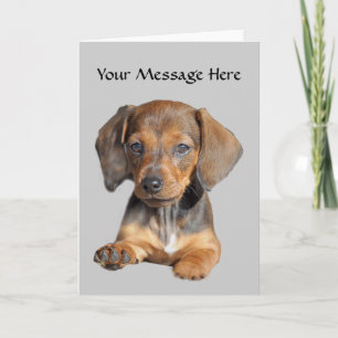 Dachshund Carte de voeux si mignonne