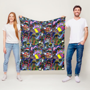 Dachshund Cartoons Fleece Blanket