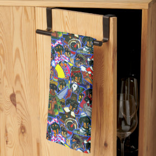 Dachshund Cartoons Kitchen Towel