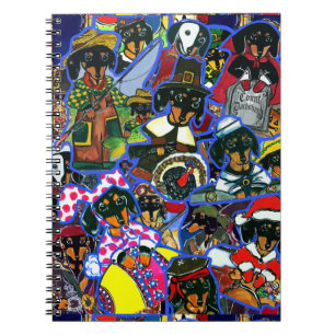 Dachshund  Cartoons Notebook