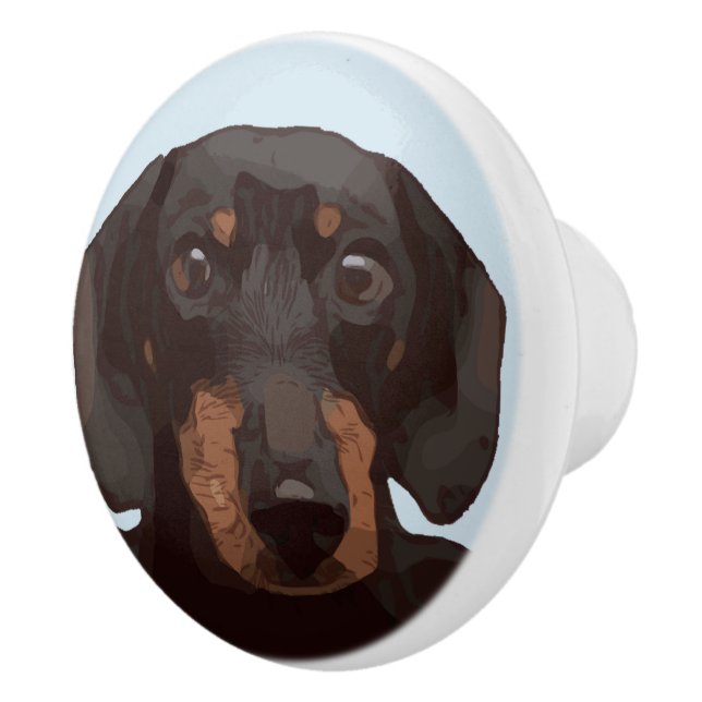 DACHSHUND CERAMIC KNOB (Right)