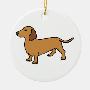 Dachshund Ceramic Ornament