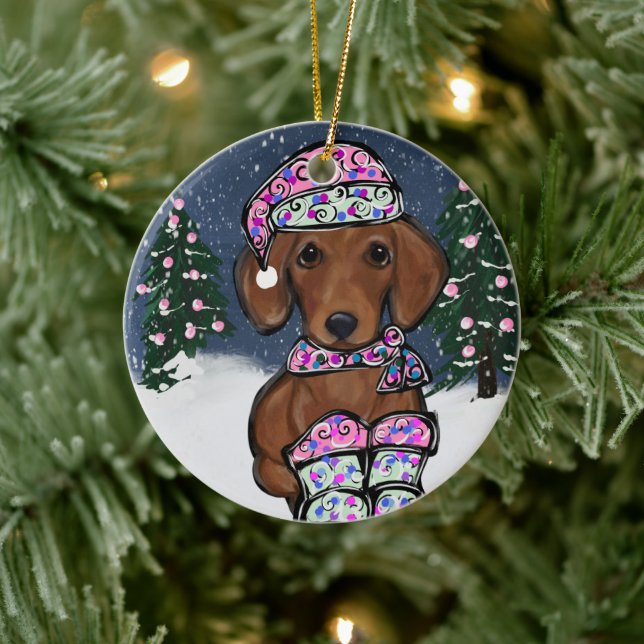 Dachshund     ceramic ornament (Tree)