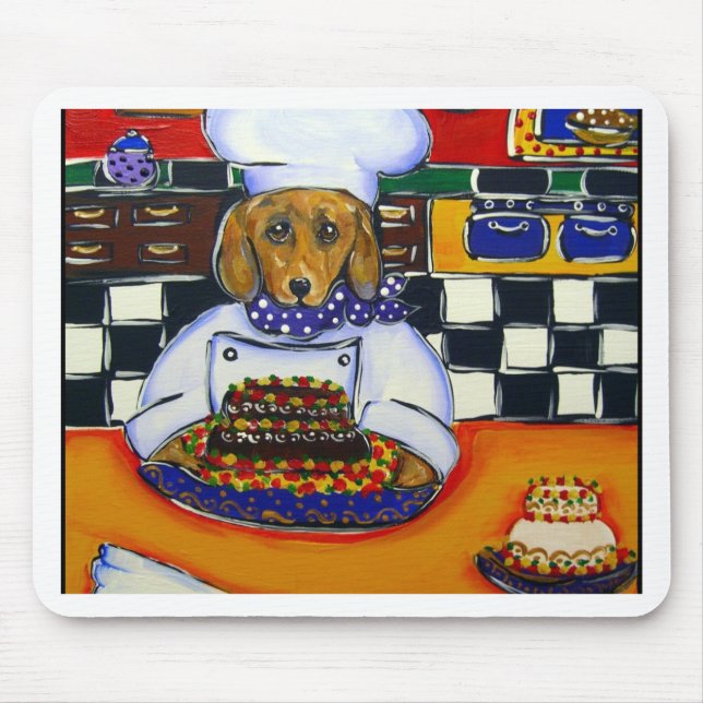 Dachshund Chef Mouse Pad (Front)