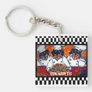 Dachshund Chefs Keychain