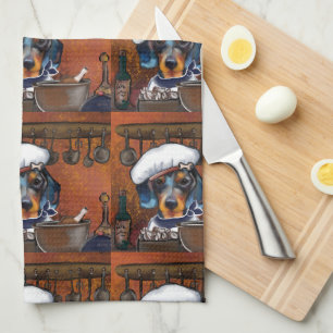 Dachshund Chefs Kitchen Towel