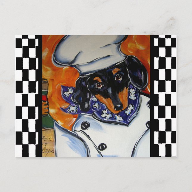 Dachshund Chefs Postcard (Front)