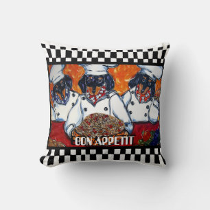 Dachshund Chefs Throw Pillow