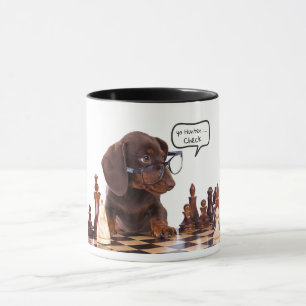 Dachshund Chess Player Mug