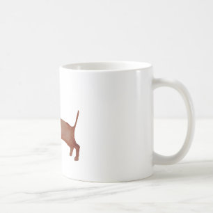 Dachshund Chien Brown 325 ml Mug blanc classique