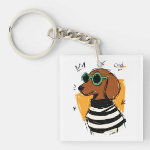Dachshund Chien Cool avec Lunettes de Soleil