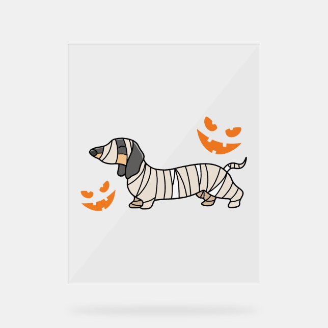 Dachshund Chien Halloween Candy Corn Pleine lune (Recto)