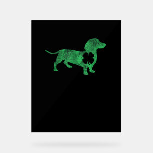 Dachshund Chien Shamrock St. Patrick's Day Saint P