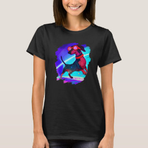 Dachshund Chiweenie Wiener Dog Dancing Retro Dance T-Shirt