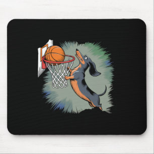 Dachshund Chiweenie Wiener Dog Playing Sketll Funn Mouse Pad