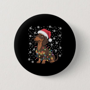 Dachshund Christmas 2 Inch Round Button
