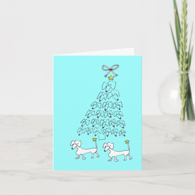 DACHSHUND CHRISTMAS CARD (Front)