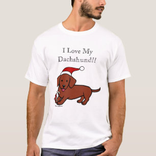 Dachshund Christmas Cartoon T-Shirt