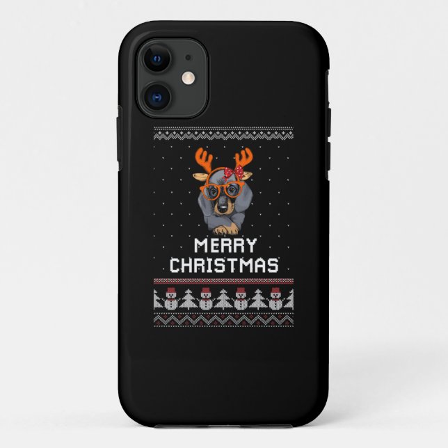 Dachshund Christmas Case-Mate iPhone Case (Back)